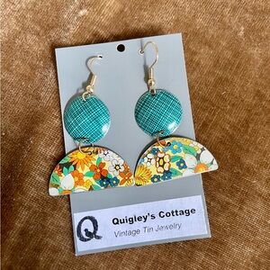Upcycled Quigley's Cottage Vintage Tin Earrings